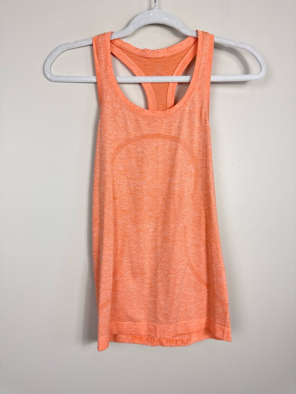 Lululemon Swiftly Tech Racerback Womens 4 Orange Top Shirt Sporty Running